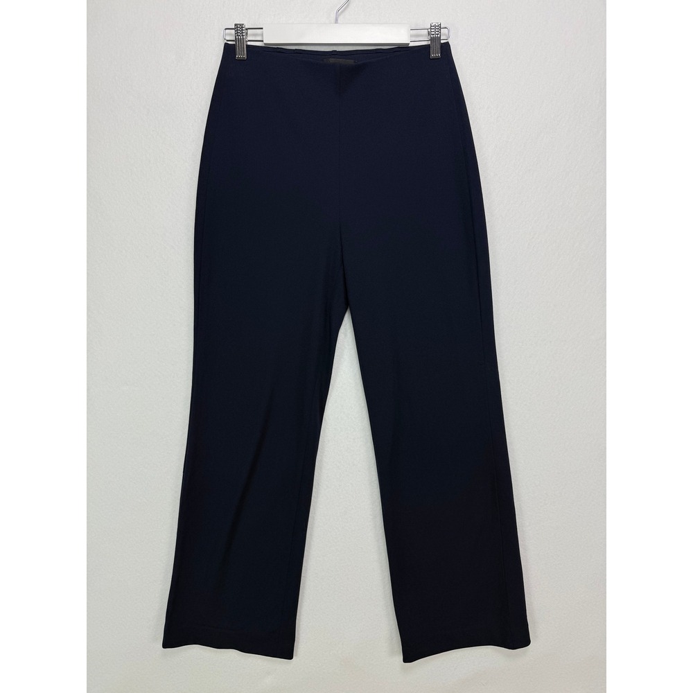 White House Black Market Straight Leg Pants 4 Navy Professional Corporate Chic